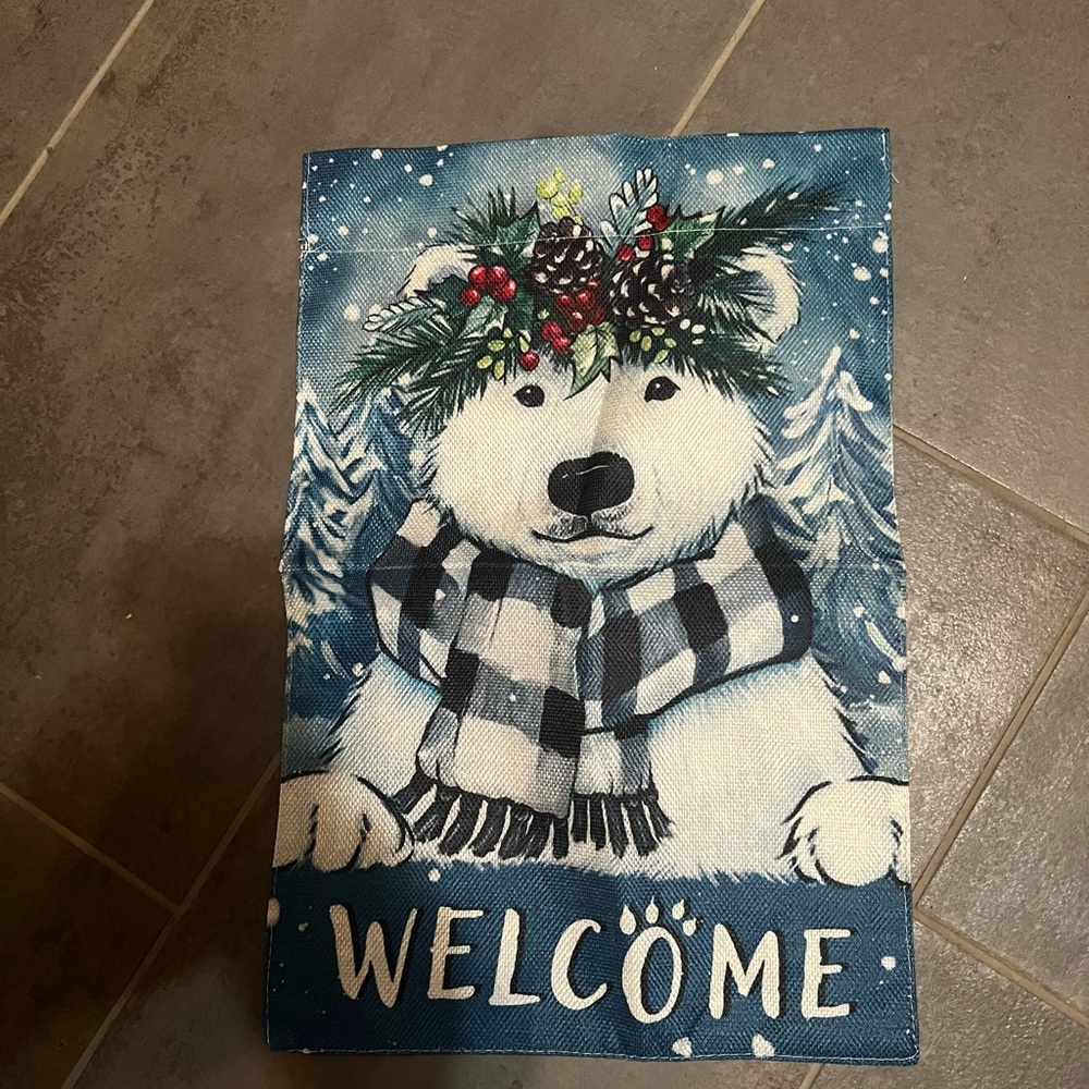 New Winter Polar Bear Garden Flag